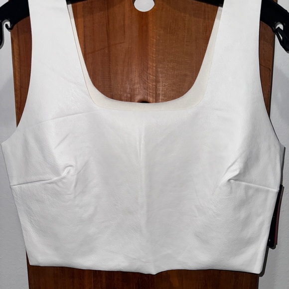 Commando Faux Leather Crop Top in White - Picture 7 of 11